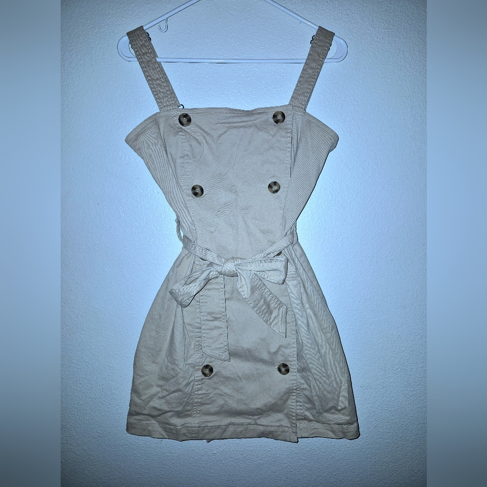 Forever21 Tan Button Dress with tie